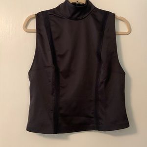 black zippered back zara top